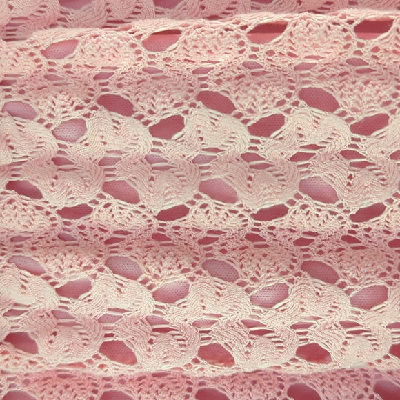 LuLaRoe Lucy Floral Lace Overlay Lined Maxi Skirt MEDIUM Pink Boho - Picture 6 of 14